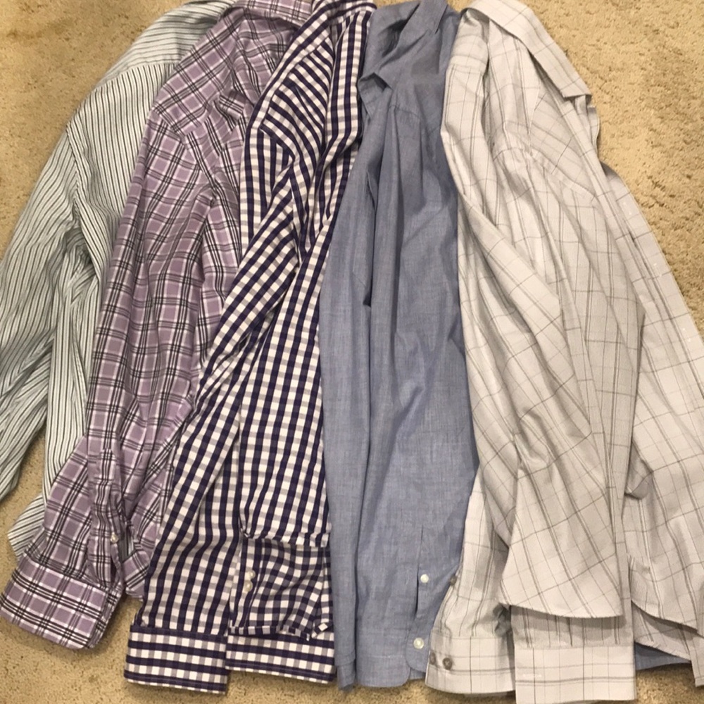 Lot of 5 men's DKNY dress shirts size L